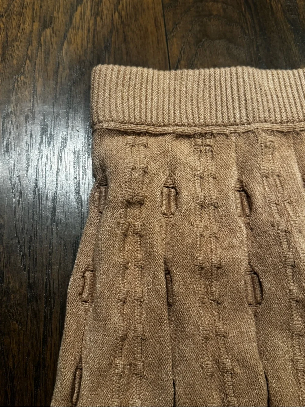 Women’s Knit A-Line Skirt in Dusty brown